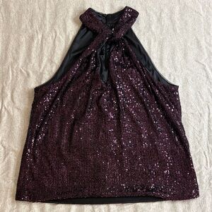 Parker Dallas Sequined Halter Top Size M